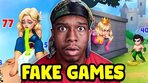why are there ads for fake games on youtube